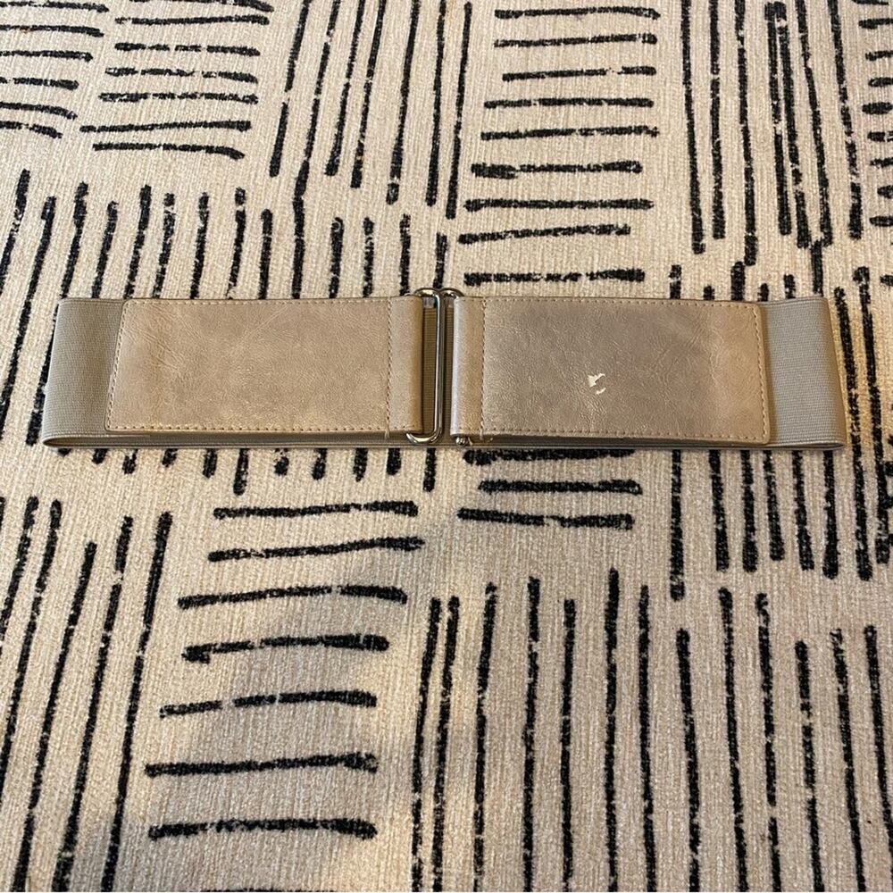 Express Elastic Waist Belt Taupe Small